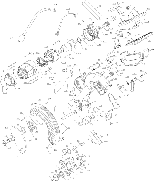 DEWALT Ersatzteile DW706E Typ: 1 QS