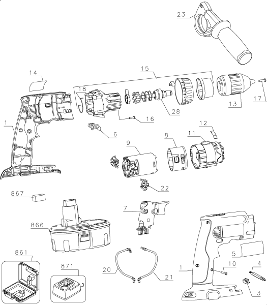 DEWALT Ersatzteile DW989K-2 Typ: 1 QU