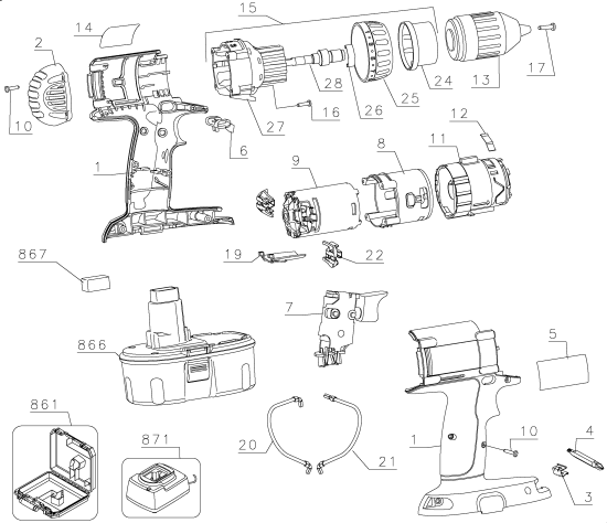 DEWALT Ersatzteile DW980K-2 Typ: 1 QU
