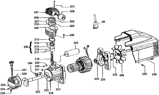 DEWALT Ersatzteile KOMPRESSOR D55155 Typ: 1 QU