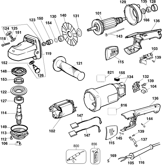 DEWALT Ersatzteile SCHLEIFER/MESSERSCHL DW630 Typ: 1 QU