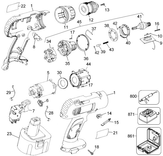 DEWALT Ersatzteile DW958K2 Typ: 2 QW