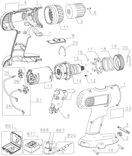 DEWALT Ersatzteile DW927K2 Typ: 1 QU