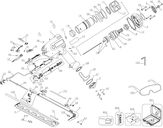 DEWALT Ersatzteile STAUCHKOPF-NAGLER D51275K Typ: 1 XJ
