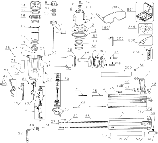 DEWALT Ersatzteile 50MM STAUCHKOPF NAGLER D51238K Typ: 1 XJ