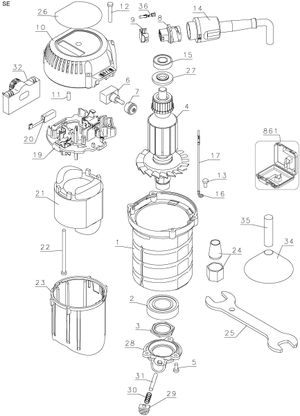 DEWALT Ersatzteile DW618 Typ: 1 QU