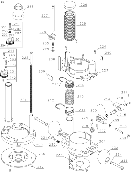 DEWALT Ersatzteile FRÄSMASCHINE DW616PK Typ: 1 QU