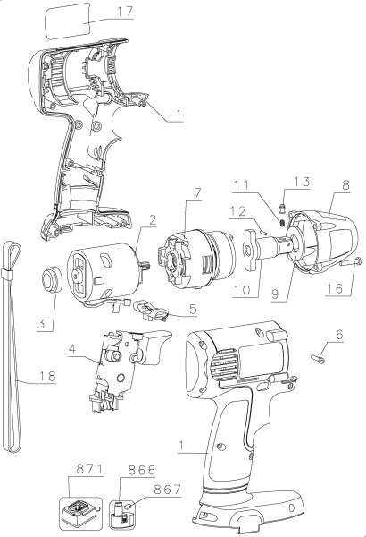 DEWALT Ersatzteile DW053K2 Typ: 1 QW