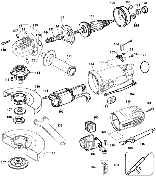 DEWALT Ersatzteile DW827 Typ: 2 QU
