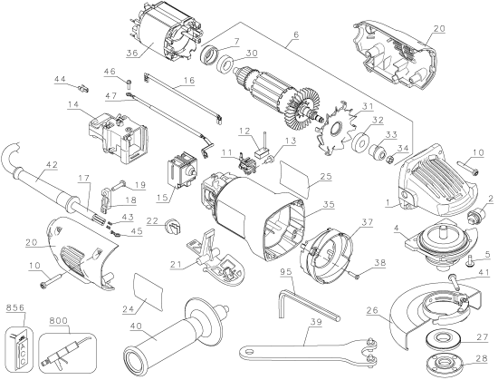 DEWALT Ersatzteile DW802G Typ: 1 QU