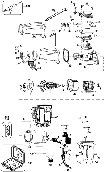 DEWALT Ersatzteile SÄBELSÄGE DW306K Typ: 1 QS