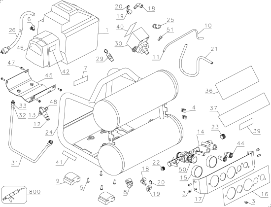 DEWALT Ersatzteile KOMPRESSOR D55152 Typ: 1 QU