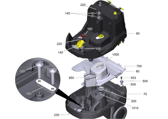 KÄRCHER Professional Ersatzteile Bodenreiniger BR 45/22 C Bp Pack Fleet EU 1.783-465.0 Chassis kpl. 45/22 C Fleet EU
