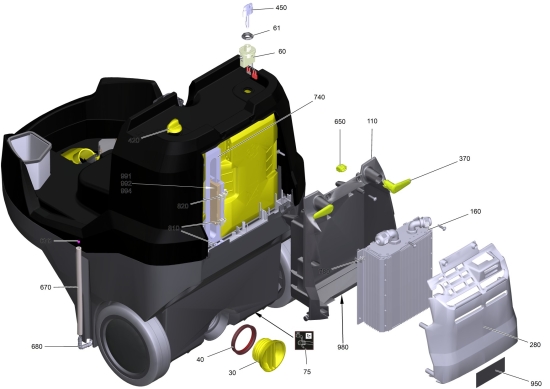 KÄRCHER Professional Ersatzteile Bodenreiniger BR 45/22 C Bp Pack Fleet EU 1.783-465.0 Chassis kpl. 45/22 C Fleet EU