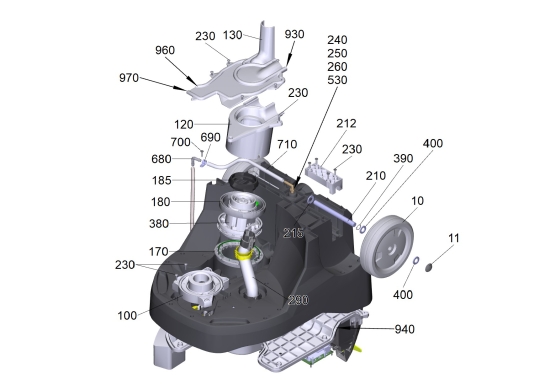 KÄRCHER Professional Ersatzteile Bodenreiniger BR 45/22 C Bp Pack Fleet EU 1.783-465.0 Chassis kpl. 45/22 C Fleet EU