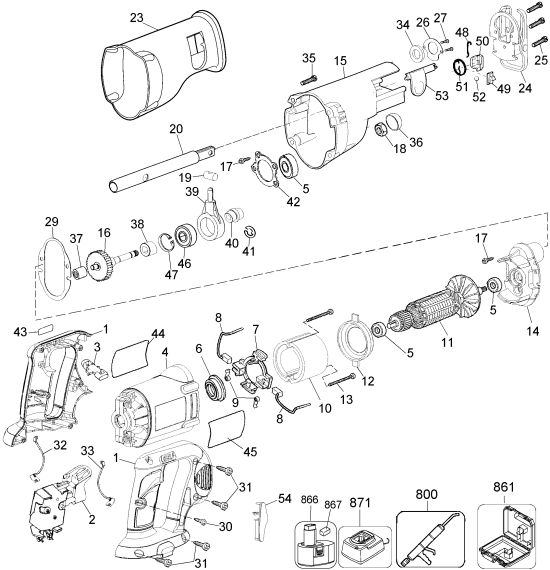 DEWALT Ersatzteile DC380K Typ: 1 QW