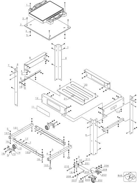 DEWALT Ersatzteile DW7350 Typ: 1 QU