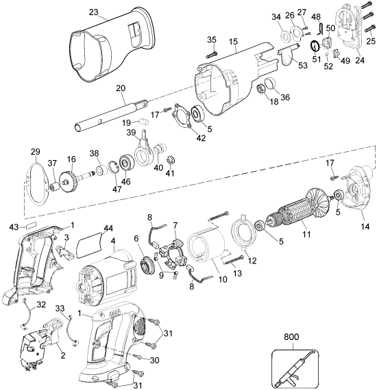 DEWALT Ersatzteile SÄBELSÄGE 000079 Typ: 1 QW