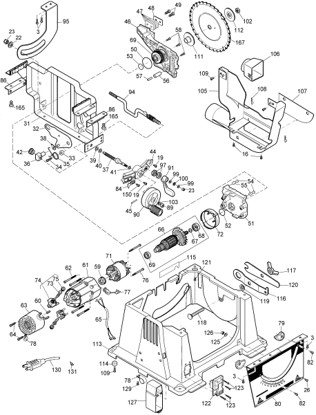 DEWALT Ersatzteile TISCH SAGEN DW744 Typ: 3 QU