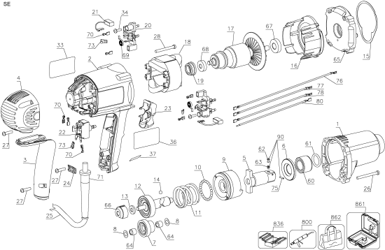 DEWALT Ersatzteile SCHLAGSCHRAUBENSCHL. DW292 Typ: 1 QU