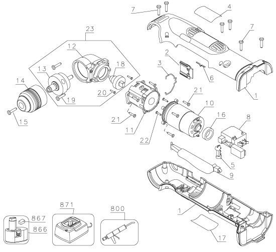 DEWALT Ersatzteile RIGHT ANGLE DRILL DW955K Typ: 3 QW