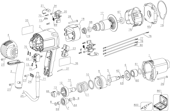 DEWALT Ersatzteile SCHLAGSCHRAUBENSCHL. DW293 Typ: 1 QU