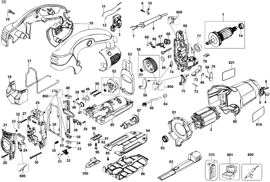 DEWALT Ersatzteile DW331K Typ: 1 QU