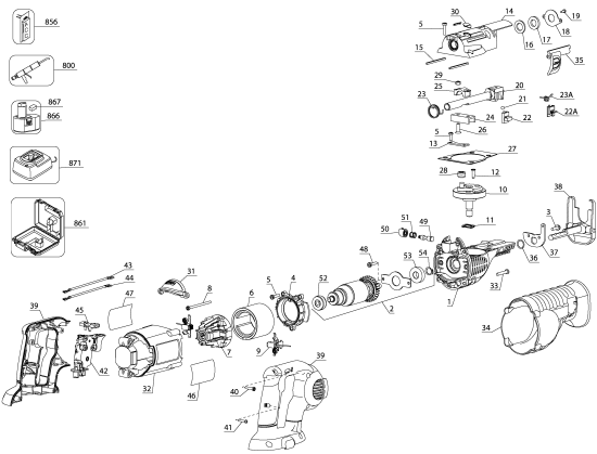 DEWALT Ersatzteile DC385KB Typ: 2 QW