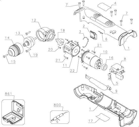 DEWALT Ersatzteile RAD12K Typ: 1 QW