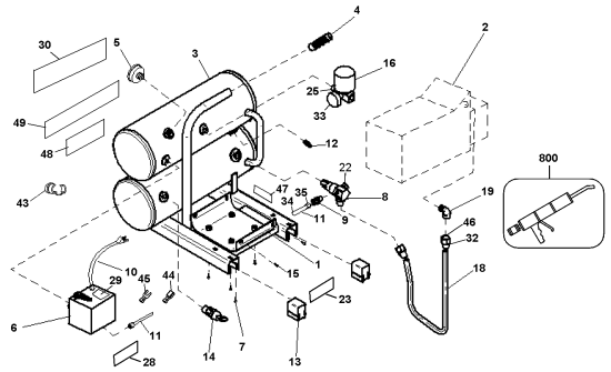 DEWALT Ersatzteile KOMPRESSOR D55153 Typ: 2 QU