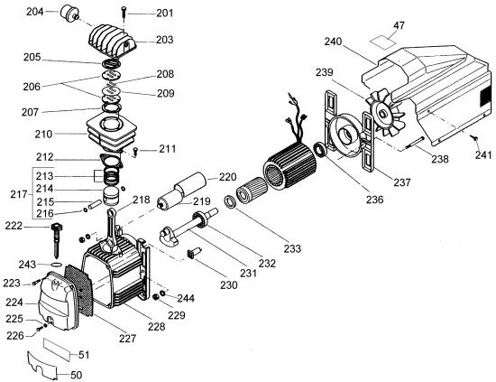DEWALT Ersatzteile KOMPRESSOR D55153 Typ: 2 QU