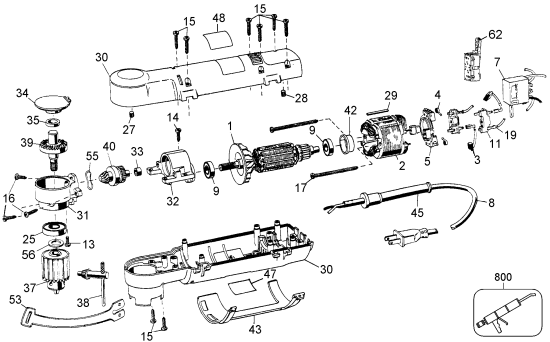 DEWALT Ersatzteile DW160V Typ: 1 QU