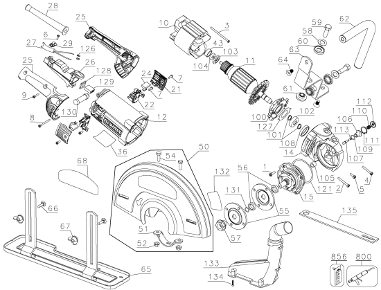 DEWALT Ersatzteile D28755 Typ: 1 QU