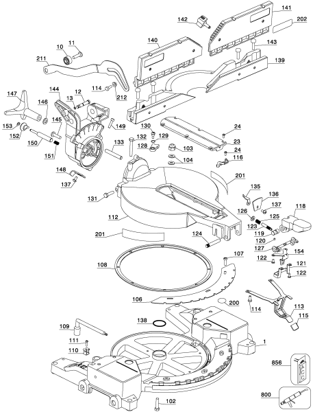 DEWALT Ersatzteile DW716 Typ: 1 QU