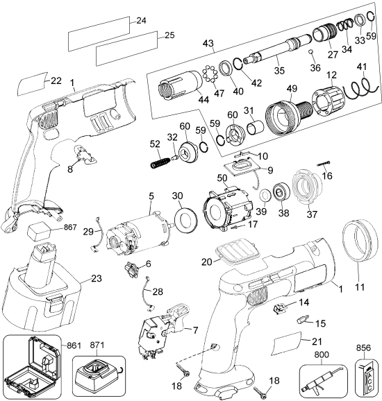 DEWALT Ersatzteile DC668KA Typ: 1 QU