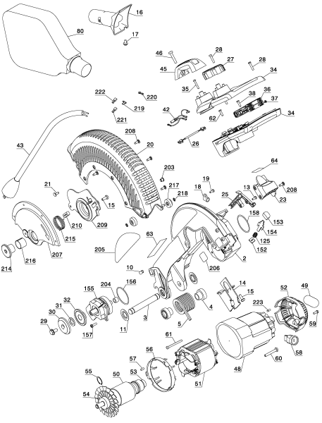 DEWALT Ersatzteile GEHRUNGSSÄGE DW715 Typ: 1 QU