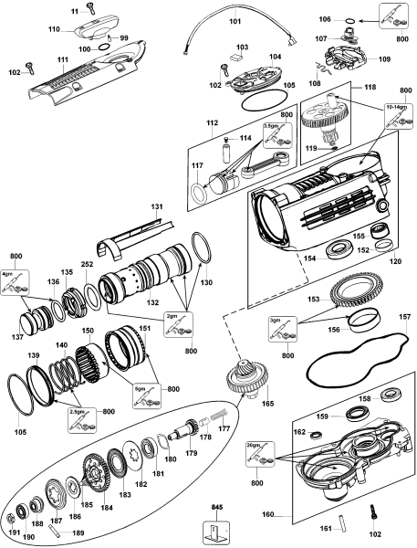 DEWALT Ersatzteile DREHHAMMER D25701K Typ: 1 QU