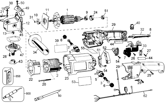 DEWALT Ersatzteile POLIERER DW849 Typ: 2 QU