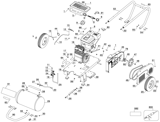 DEWALT Ersatzteile KOMPRESSOR D55273 Typ: 1 QU