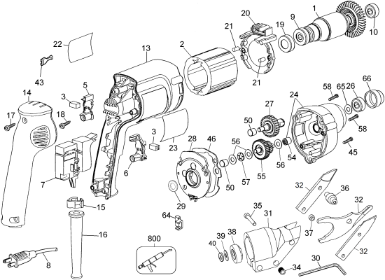 DEWALT Ersatzteile D28605 Typ: 1 QU