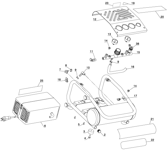 DEWALT Ersatzteile KOMPRESSOR D55140 Typ: 1 QU