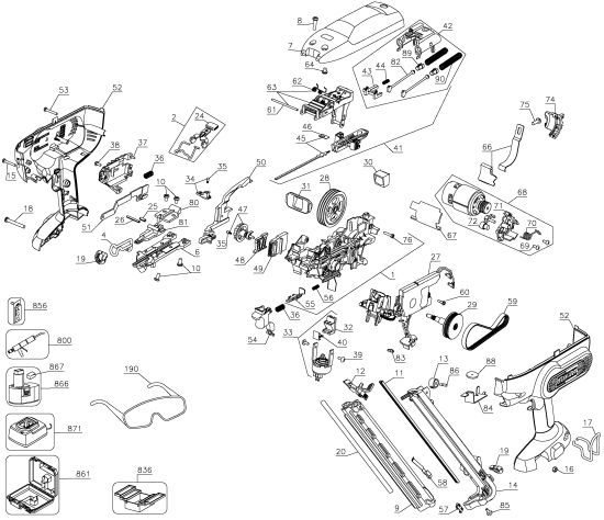 DEWALT Ersatzteile DC628KA Typ: 1 QU