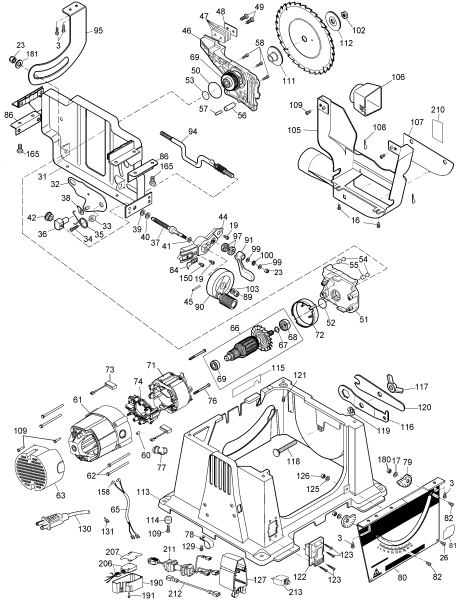 DEWALT Ersatzteile DW744X Typ: 4 QU