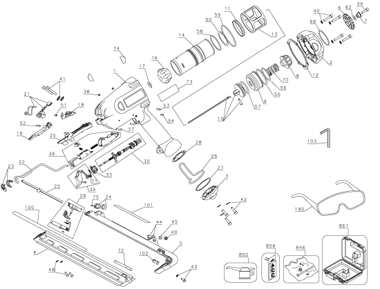 DEWALT Ersatzteile STAUCHKOPF-NAGLER D51275K Typ: 2 XJ