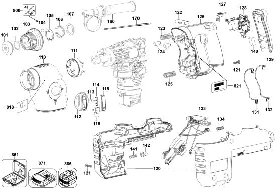 DEWALT Ersatzteile DC233KL Typ: 1 QU
