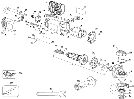 DEWALT Ersatzteile D28111KD Typ: 2 QS