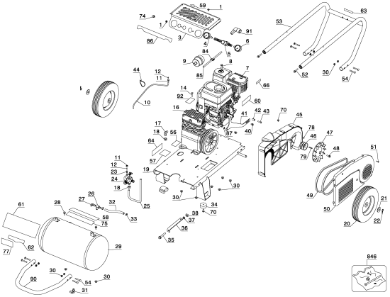 DEWALT Ersatzteile KOMPRESSOR D55684 Typ: 1 QU
