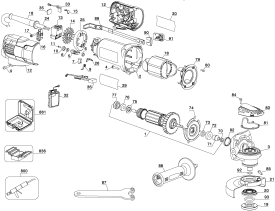 DEWALT Ersatzteile D28133KD Typ: 2 QS