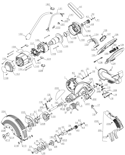 DEWALT Ersatzteile GEHRUNGSSÄGE DW717 Typ: 1 QU