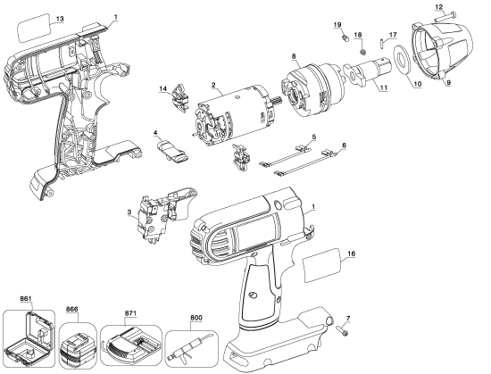 DEWALT Ersatzteile DC810K Typ: 1 XJ
